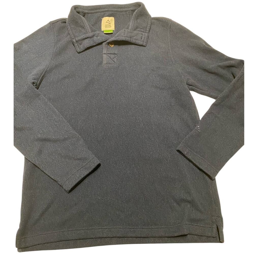 Alpine Desing Mens Fleece Pullover Blue Size XXL